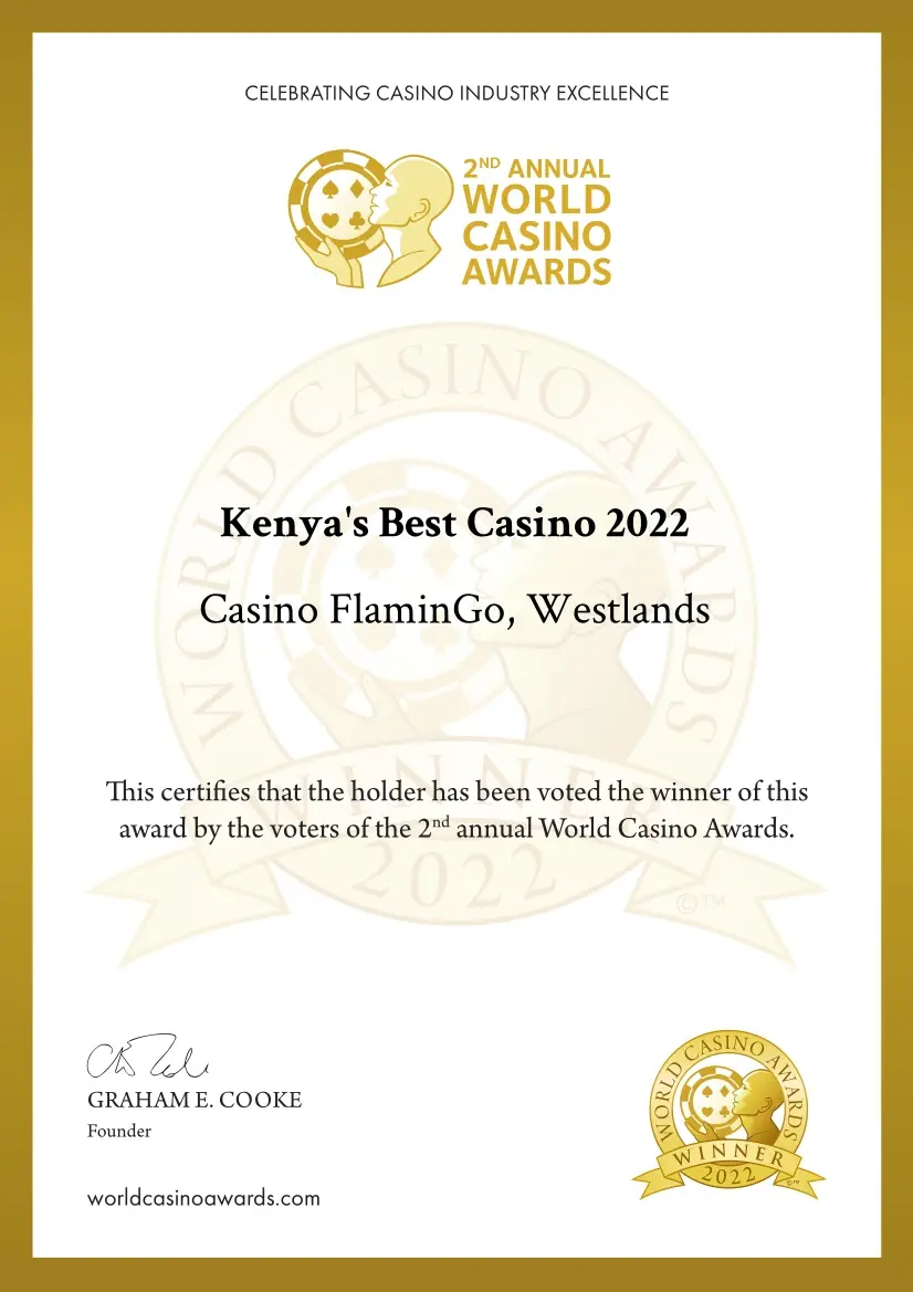 Best Casino Kenya 2022, winner