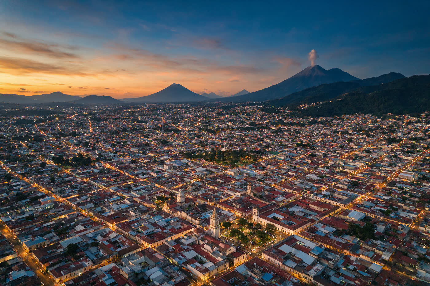 Guatemala City at night